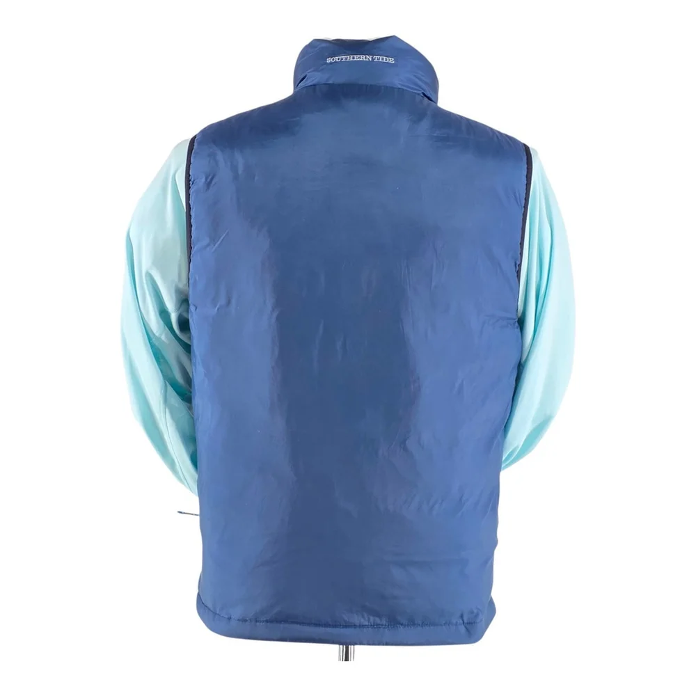 Coastal Prep Southern Tide Down Vest Men S Blue Nylon Goose Down Zip Jacket